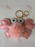 Pink Crab Keychain